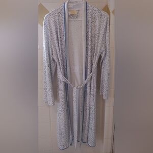 Lake x Rebecca Atwood Blue Speckled Robe Small Pima Cotton